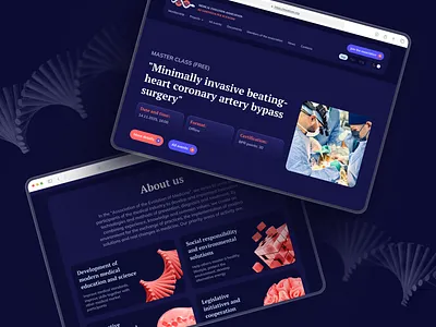 Website design for Medical Evolution Association branding dark mode healthcare design light mode medical innovation medical website ui ux web interface