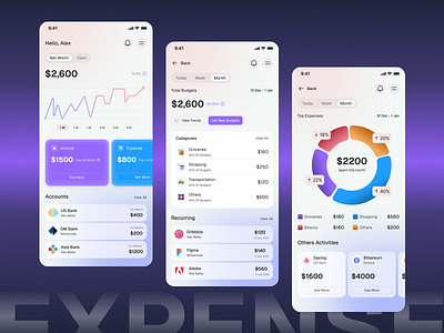 Expense Tracker App Design app design app design for finance app design idea app for fintech best finance app design best fintech app design budget tracker budget tracker app budget tracker app design expense tracker expense tracker app expense tracker app design finance app finance app design finance app design idea fintech fintech app design modern finance app design