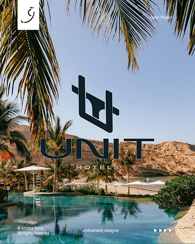 UNIT HOTEL - Concept Logo app branding design graphic design illustration logo typography ui ux vector