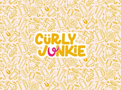 CURLY JUNKIE Social Media Profile brandidentity branding graphic design haircare illustration logo logo suite social media visual identity