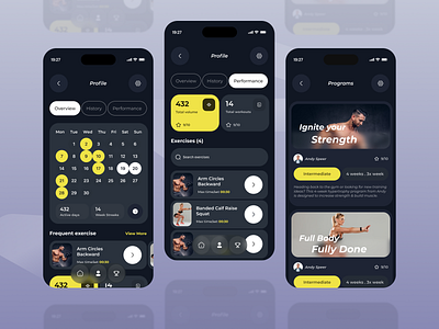 Sport application mobile UI design figma fitness fitness app fitness goals fitness ui gym health health app healthcare minimal design mobile mobile app mobile ui online training product design sport sport app ui ux workout