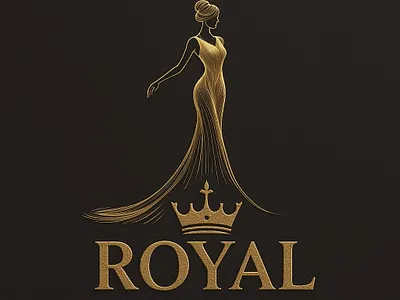 ROYAL LUXURY LOGO DESIGN- ELEGANT FEMININE BRAND IDENTITY badge logo crest logo gold logo illustration logo branding logo designer luxury logo premium design 3d