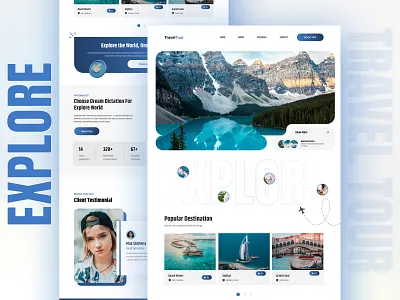 ✈️ Travel Landing Page – Explore the World with Stunning UI 🌍 cleanui creativeui dribbbleshots landingpagedesign modernwebdesign tourwebsite travellandingpage travelui uidesign uiux uxdesign