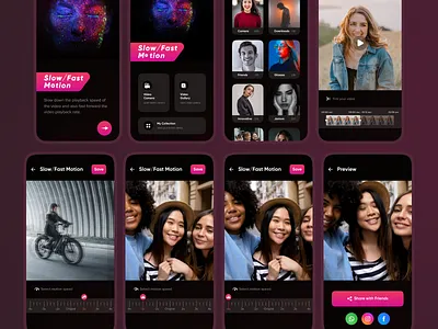Slow/Fast Motion - SloMo & FastMo Video Editor🔥 branding graphic design ui