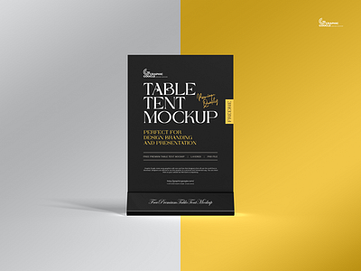 Free Table Tent Mockup display mockup