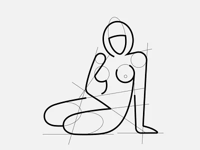 nude grid design identity illustration logo logotype mark milash symbol