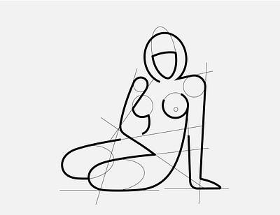 nude grid design identity illustration logo logotype mark milash symbol