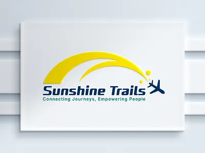 Sunshine Trails - Travel Agency Logo Design airline logo brand identity branding business branding corporate branding creative logo global travel graphic design logo logo concept logo design minimal logo modern logo professional logo stratinex it tourism branding travel agency travel company travel logo visual identity
