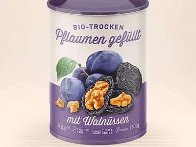 Organic Dried Plums stuffed with Walnuts