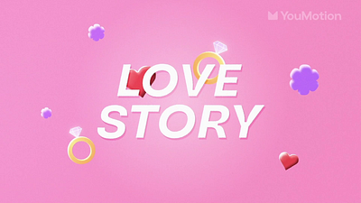 Valentines Typography 3d animation cinematic couple hearts intro logo love motiondesign purple rings romance romantic romanticday story sweet typography valentine wedding youmotion