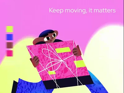 Character Slides animation character colorful concept creative delivery design dynamic energy gradient minimal modern motion movement productivity running slides storytelling workflow youmotion