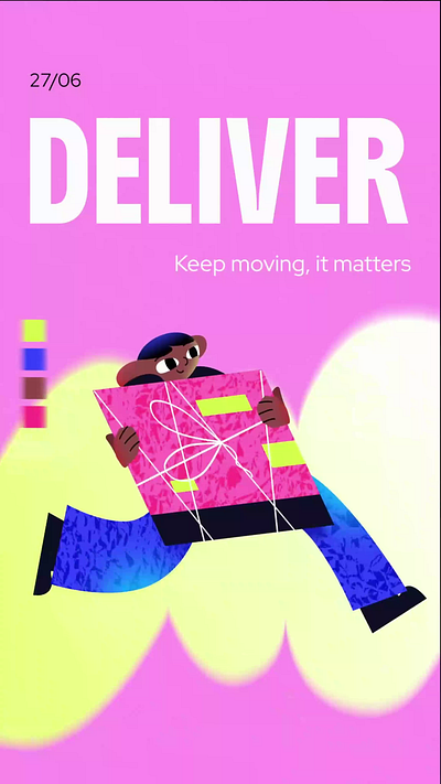 Character Slides animation character colorful concept creative delivery design dynamic energy gradient minimal modern motion movement productivity running slides storytelling workflow youmotion