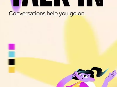 Character Slides animation character chat colorful communication concept creative design gradient illustration lifestyle minimal modern motion people relax slides storytelling talk youmotion