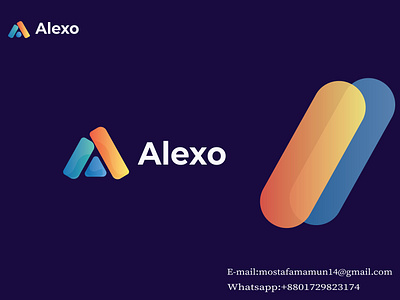 Alexo minimal modern logo design graphic design illustration logo typography