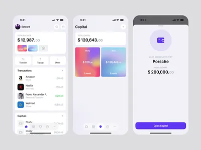 Banking Mobile App app app design bank banking banking app clean design expenses finance finance app financial fintech mobile mobile app money payment transaction transfer ui ux