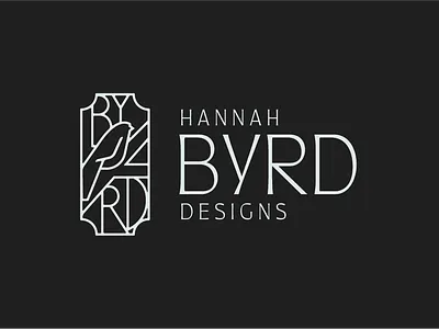 Logo for Hannah Byrd Designs animal logo bird bird logo branding crafted graphic design handmade logo logo logo design smallbusiness typography vector