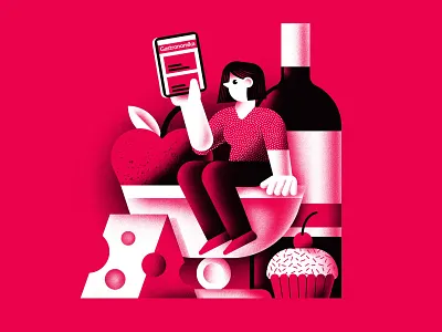 Gastronomika character composition daniele simonelli dsgn editorial illustration food food illustration illustration ipad still lfe texture vector