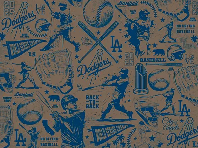 City of Angels, we did it again! american baseball branding design dodgers dodgers illustration graphic design illustration lettering logo typography vector vintage baseball world series