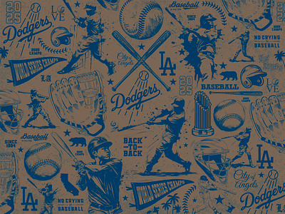 City of Angels, we did it again! american baseball branding design dodgers dodgers illustration graphic design illustration lettering logo typography vector vintage baseball world series