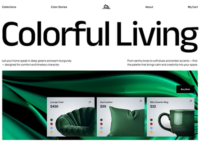Colorful Living – Home Decor E-Commerce Website app branding color design design design concept ecommerce ecommerce design graphic design interface interior design lifestyle minimal modern orizon design retail ui uiux ux web web design