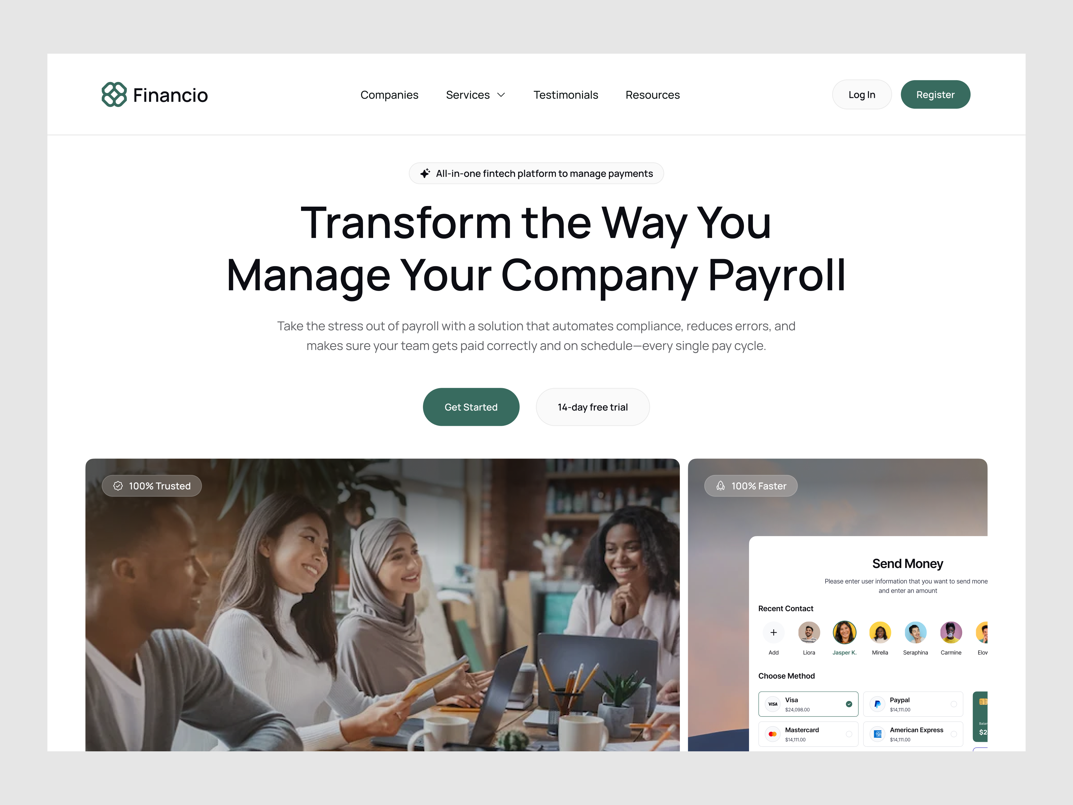 Example of Saa S Landing Page Design 