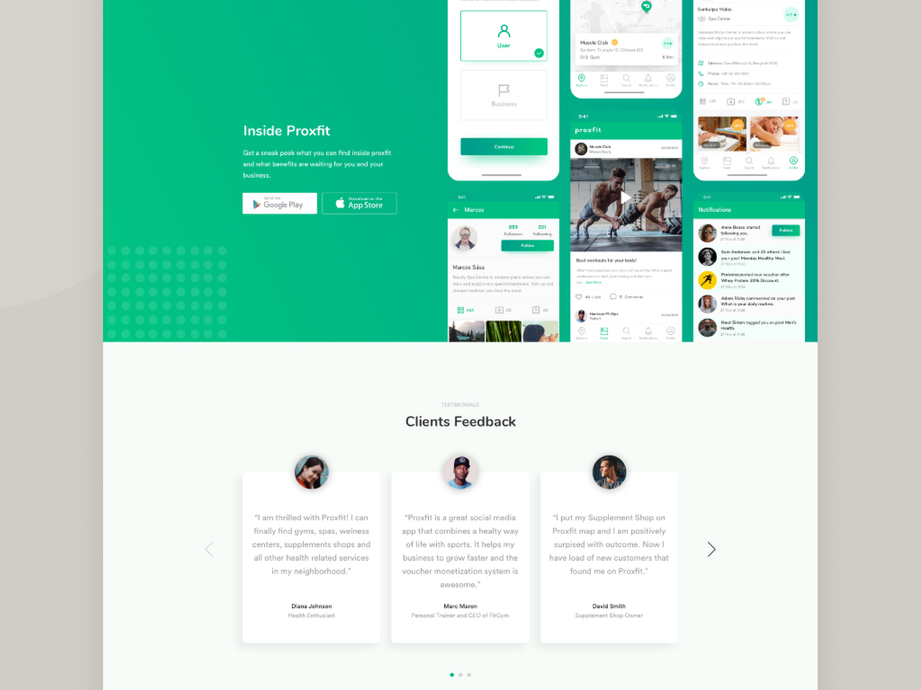 Example of Landing Page Design & Development
