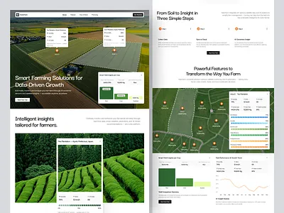 KairoFarm - Smart Farming Platform agriculture biology chart clean company design energy farmer farming farmingsolutions farmtech futureoffarming plantanalytics platform renewable smart smartagriculture technology ui website