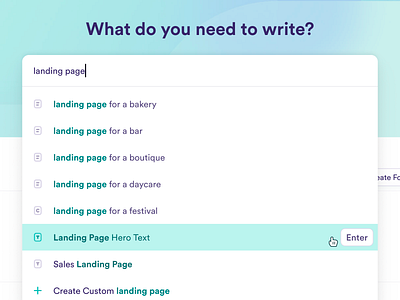 AI Text Editor Prompt Input Dropdown ai copyai dropdown field gradient hover input minimal prompt search shadow simple text ui ux
