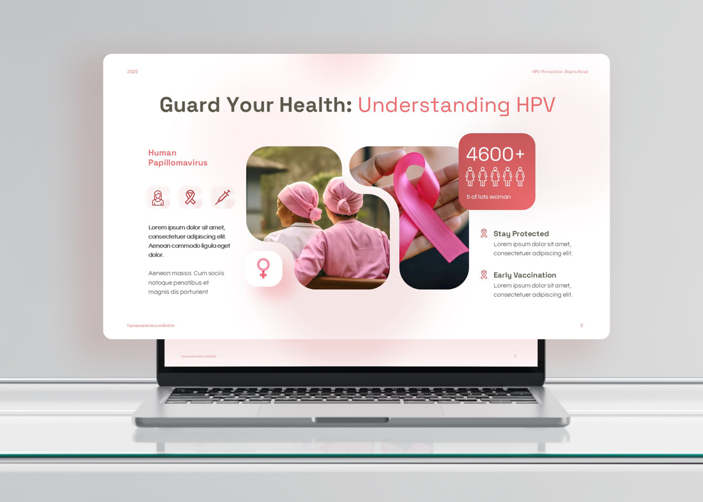 HPV Medical Presentation Template branding clean graphic design medical modern pitch deck powerpoint presentation presentation design ui