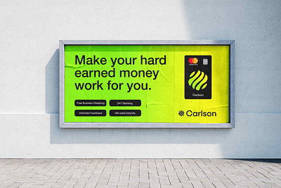 Carlson Bank Billboard ad adcampaign banking billboard branding creditcard digitalbank fintech graphic design poster printdesign