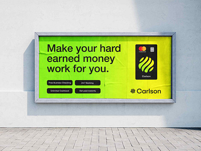 Carlson Bank Billboard ad adcampaign banking billboard branding creditcard digitalbank fintech graphic design poster printdesign