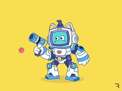 Interactive Character Animation in Rive animation character interactive mascot mecha rive robot spine ui