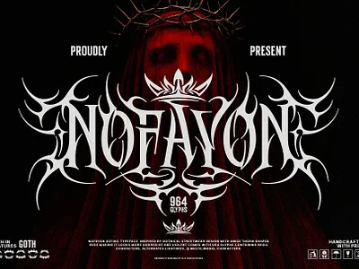 Nofayon Typeface blackletter design font fonts illustration letteing typeface