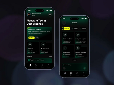 AI Text Generator Mobile App ai ai text to speech app ai text to voice app ai voice generator app ai voice over app app app design application design design system figma interface mobile portfolio project template ui ui design ui kit uiux
