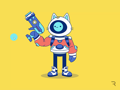 Interactive characters - Rive Animations animation character design illustration interactive mascot mecha rive robot ui