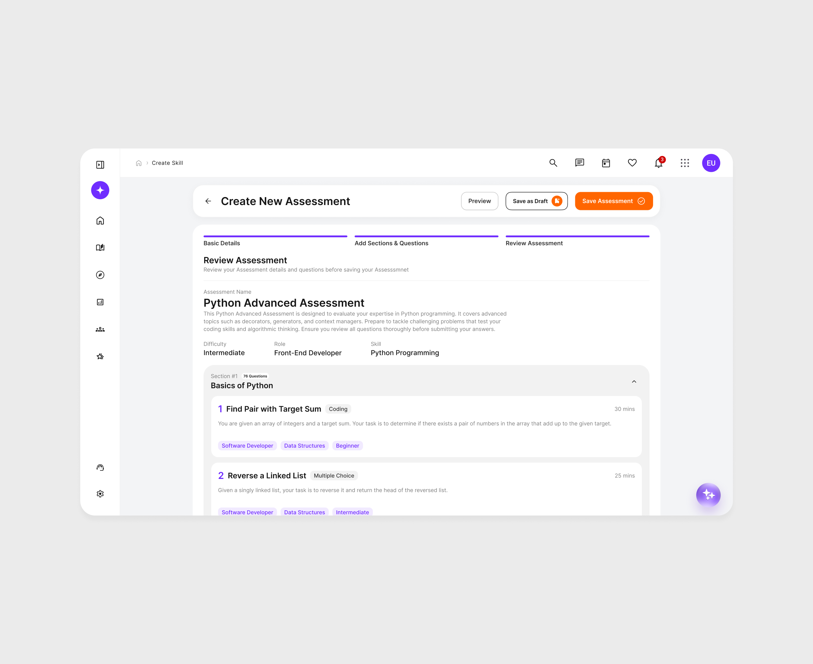 Yaksha - Review Assessment design lxp saas ui ux uxdesign