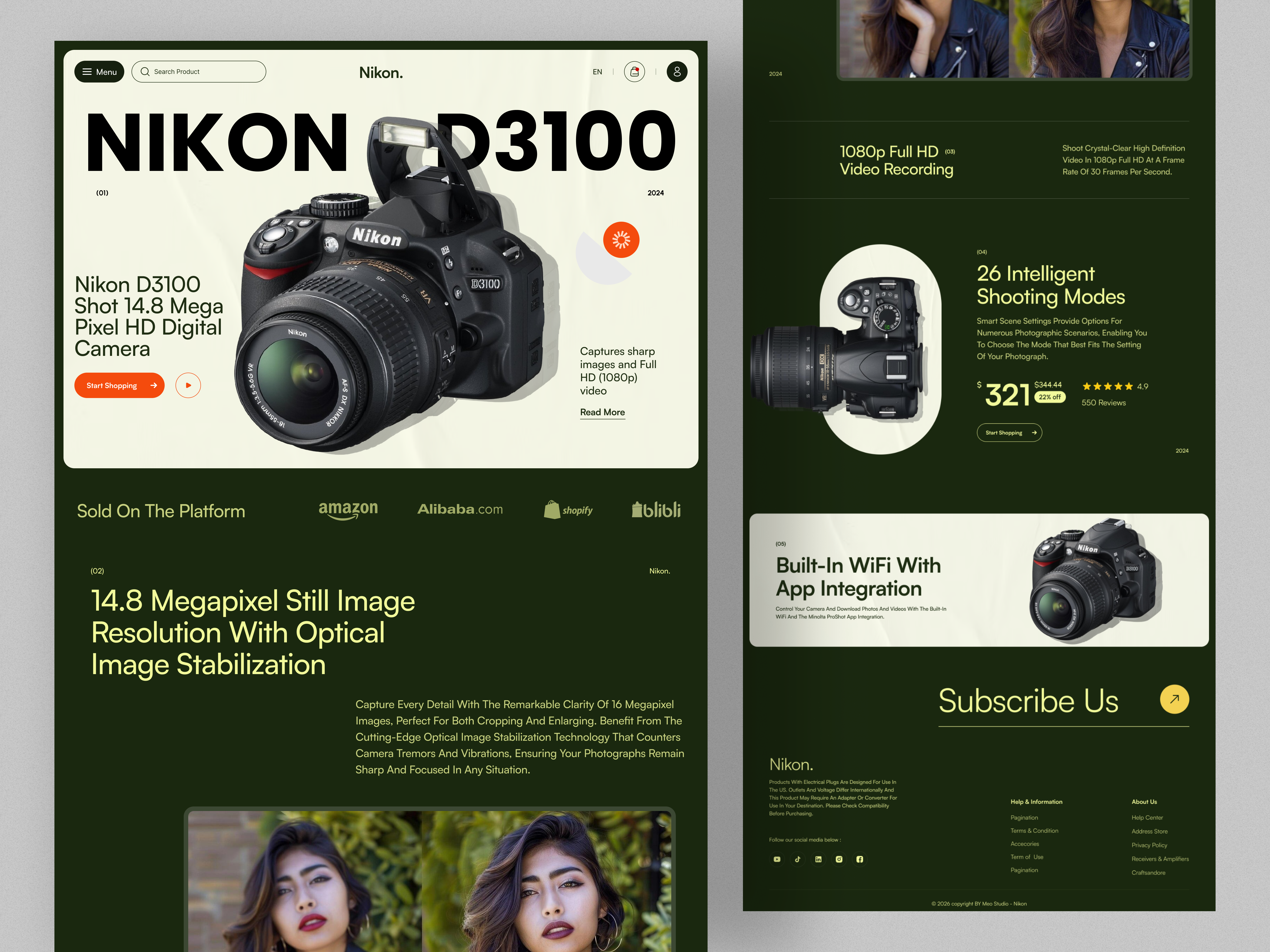 eCommerce Landing Page | Product Showcase UI design ecommerce design ecommerce landing page design interface landing page landing page design product design product showcase product ui redesign services startup ui ui design ux design web design website design