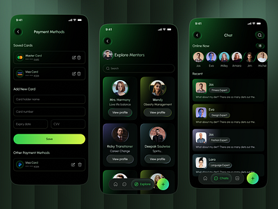 AI Learning & Mentorship Platform UI Design app app design chat app clean interface dark mode dashboard design inspiration interaction design ios app mentorship app minimal ui mobile mobile app mobile ui modern design payment ui ui design user interface ux design visual design