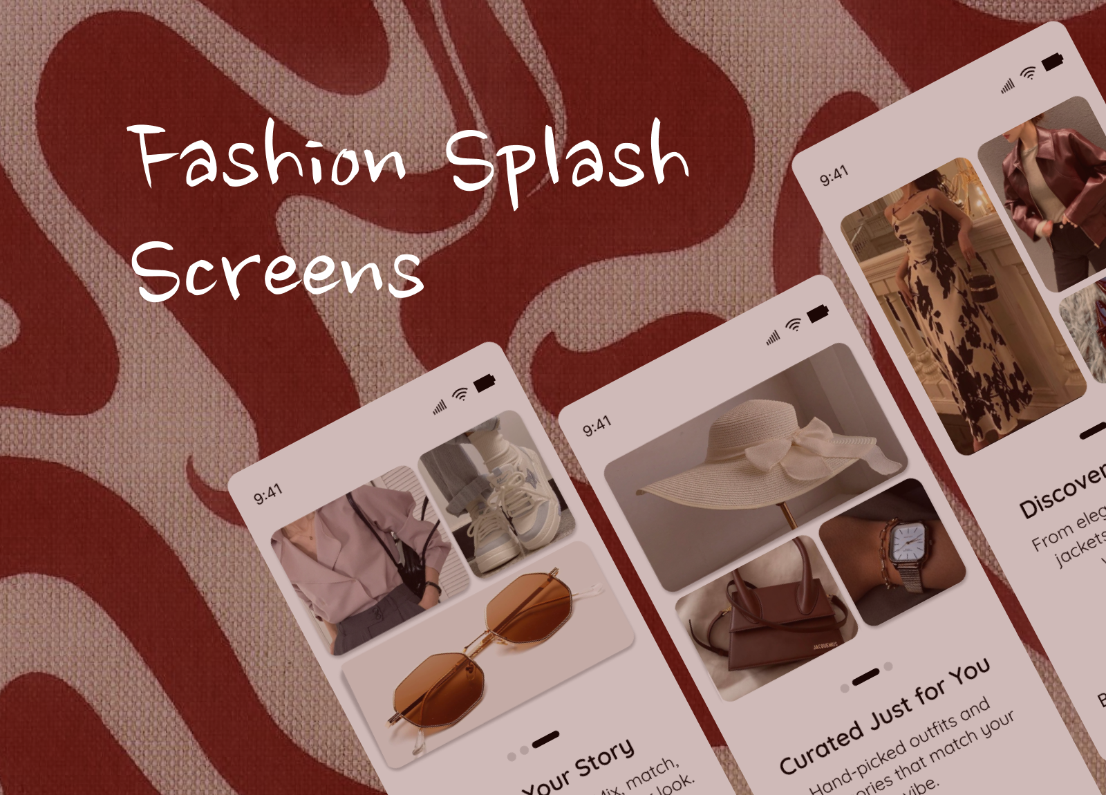 Fashion App Onboarding Screens clothing app dribbble shots fashion app fashion ecommerce fashion ui minimal design mobile ui onboarding screens splash screens style app ui ui design