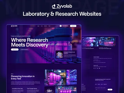 Zyvolab – Framer Template for Laboratory & Research Websites