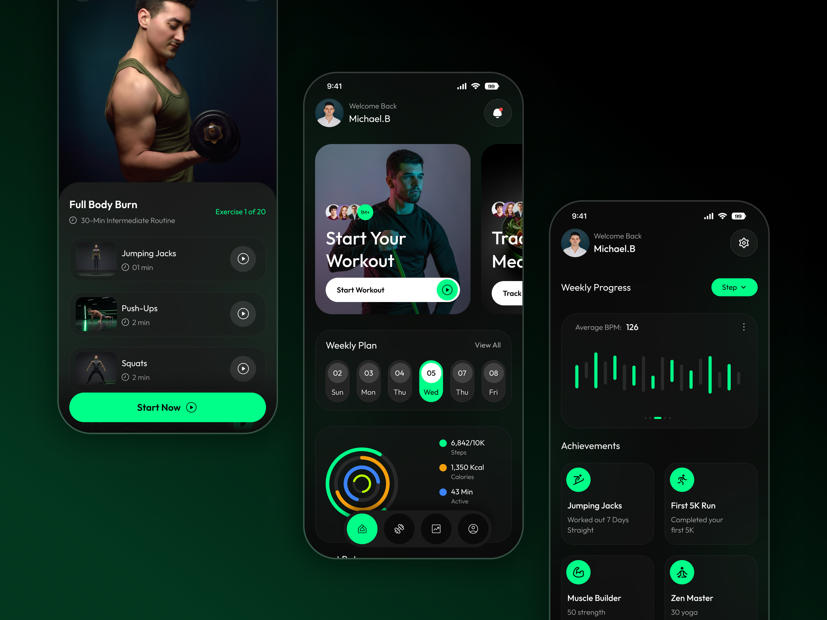 Fitness Mobile App by Pixelean - Ui/Ux Design Agency on Dribbble