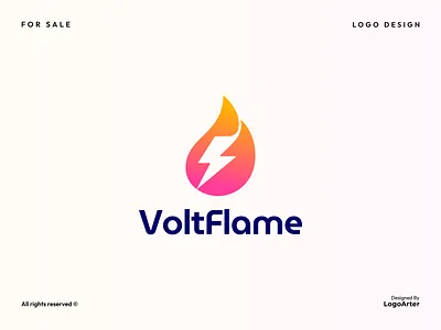 VlotFlame Logo Design, Thunder + Flame Logo Design branding business logo creative flame creative logo design energetic logo energy company logo energy logo flame logo graphic design illustration logo logo design meaningful logo modern logo power power logo sports logo thunder volt