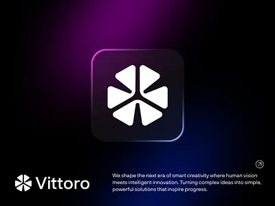 Vittoro - timeless logo Design ai startup branding custom logo iconic logo logo design modern logo startup logo timeless logo v letter logo