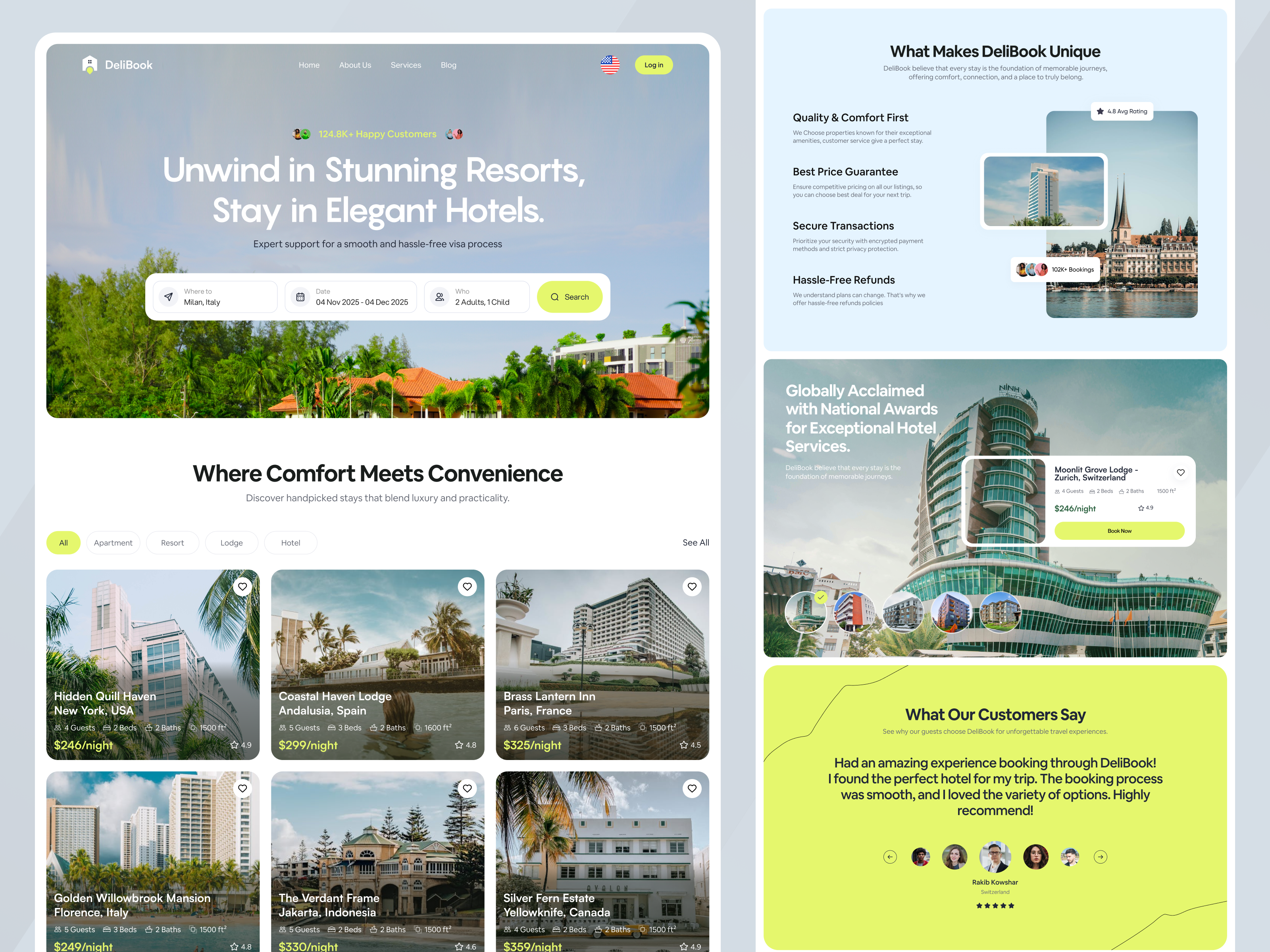 Example of Website Design (1 Landing Page)