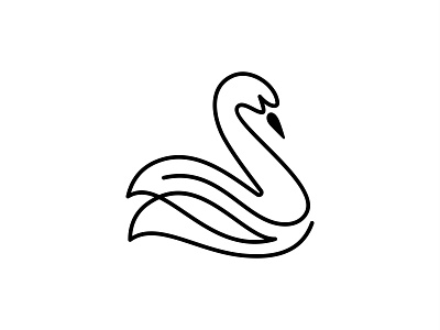 Swan design duck duck logo elegant icon illustration lineart logo luxury mark premium swan swan logo symbol vector