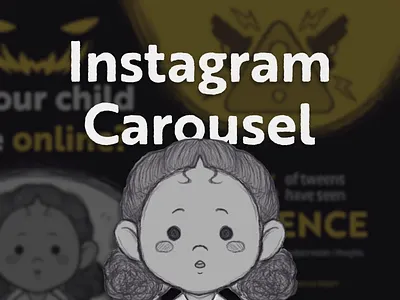 Child Internet Safety Awareness Instagram Carousel animation graphic design illustration instagram carousel social media