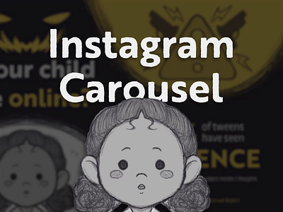 Child Internet Safety Awareness Instagram Carousel animation graphic design illustration instagram carousel social media