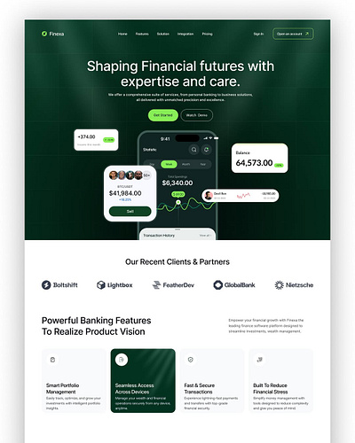 Shaping the Future of Finance app appdesign branding design finance fintech graphic design illustration landingpage logo mobileapp ui vector
