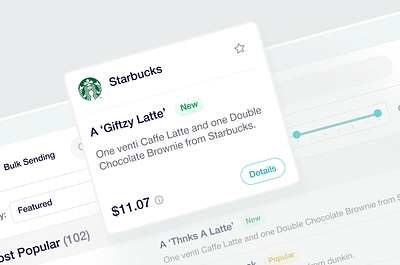 Giftzy Product Card UI — Minimal SaaS Dashboard Component clean design dashboard design ecommerce dashboard figma design gifting app minimal ui modern interface product card product design saas ui startup design ui component ux ui web app web design