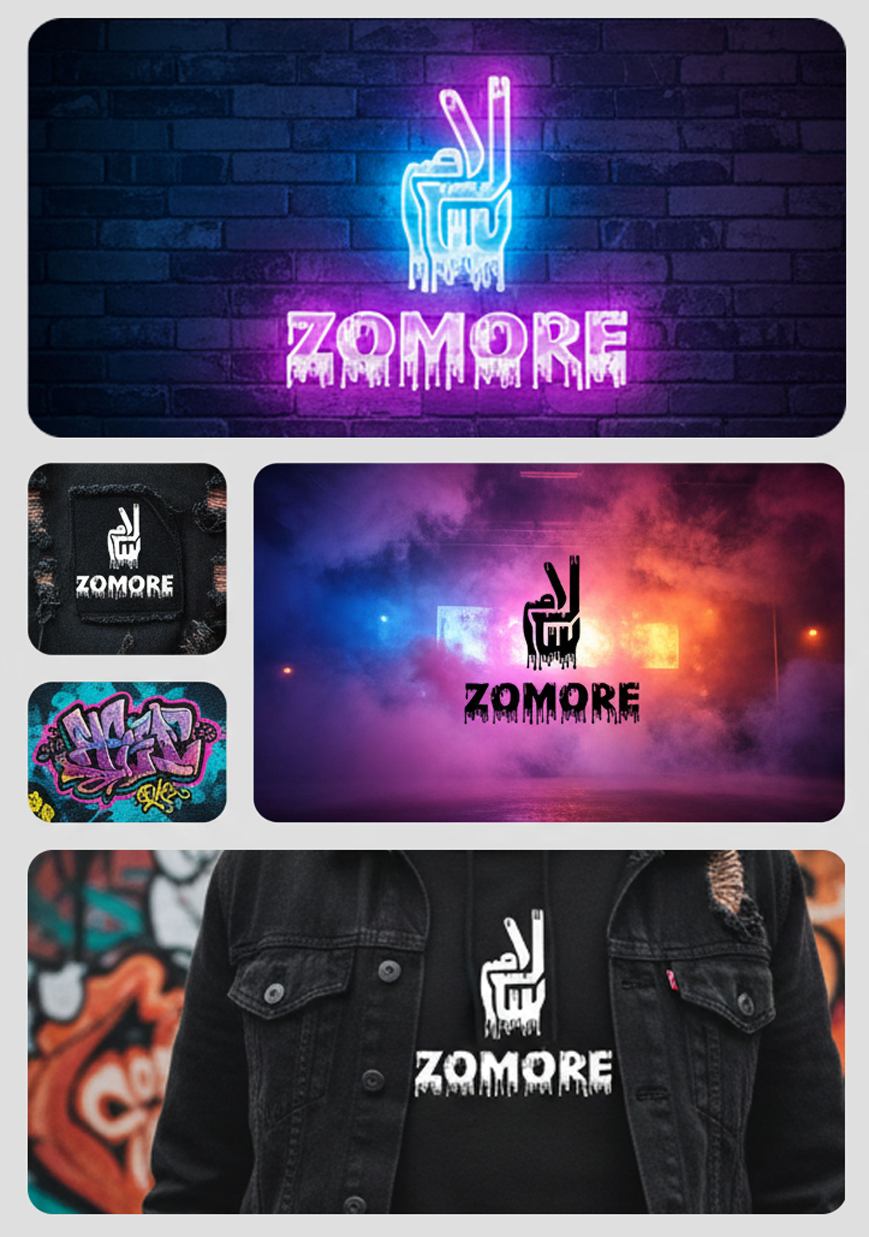 ZOMORE - Urban Streetwear Brand Identity adobe illustrator apparel design brand identity branding design graphic design logo design logodesigner logos logotype streetwear typography urban